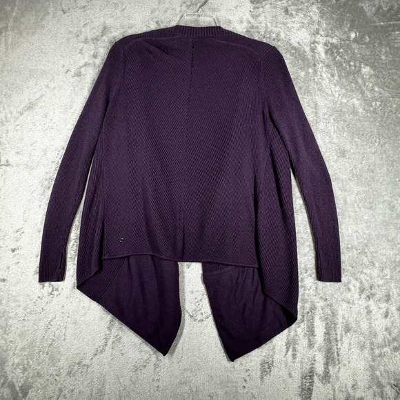 Lululemon Sweater Womens Medium Purple Resolution Wrap‎ Ribbed Casual Athleisure - Picture 3 of 8